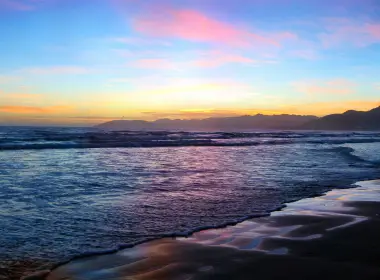自然 海滩 黑色 日落 Horizon 天空 Sea 高清壁纸 2960x1850
