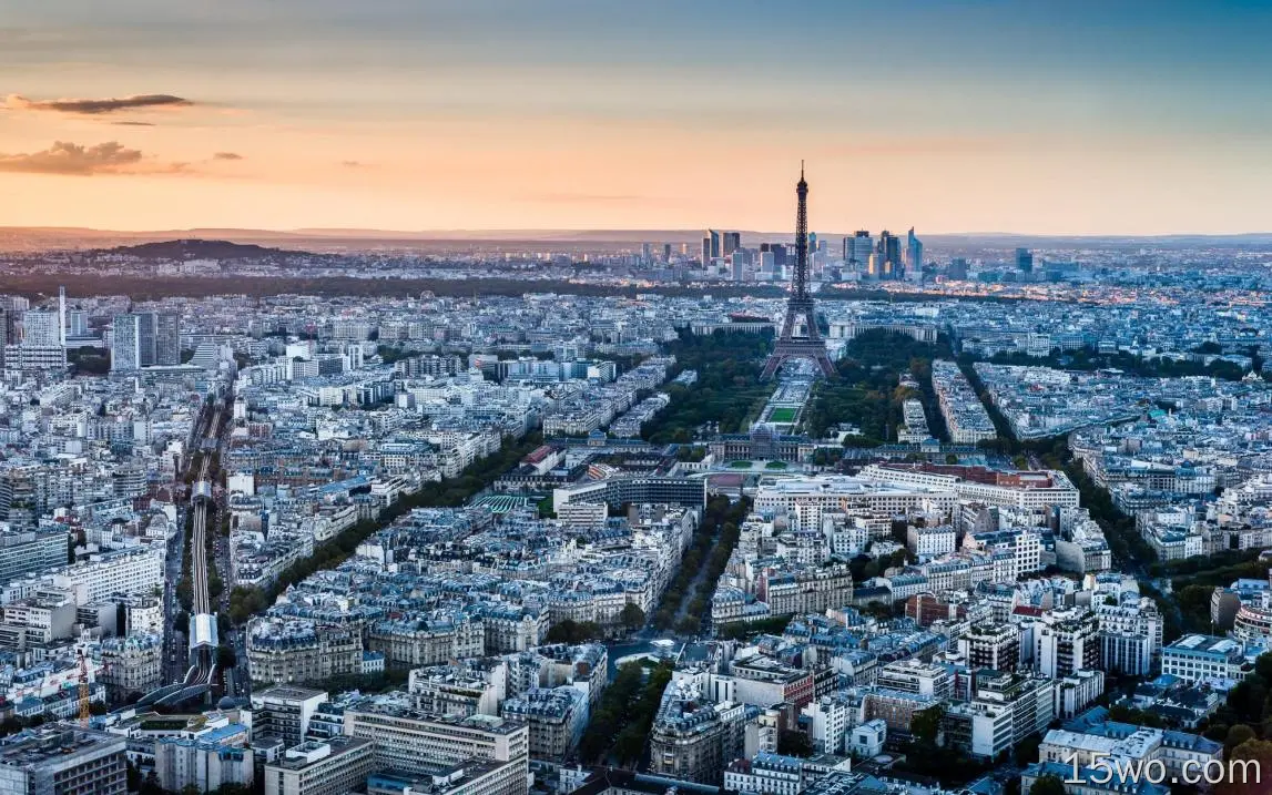 人造 巴黎 城市 法国 Cityscape 埃菲尔铁塔 Horizon 建筑 高清壁纸