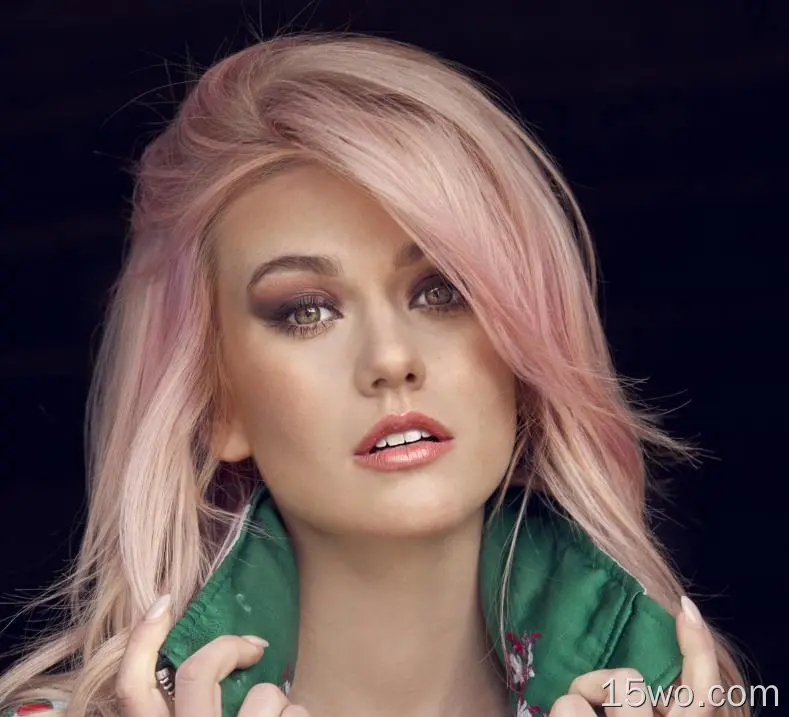 名人 凯瑟琳·麦克纳马拉 女演员 美国 American Actress Pink Hair Lipstick 面容 高清壁纸