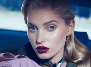 名人 Elsa Hosk 模特 瑞典 Swedish 面容 Lipstick Blue Eyes Blonde Close-Up 高清壁纸 6132x3450