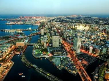 人造 Yokohama 城市 日本 Cityscape 高清壁纸 2560x1440