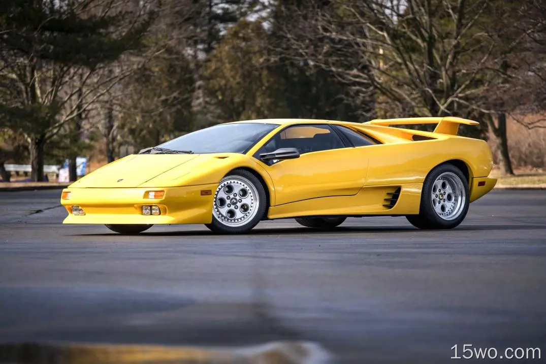 座驾 Lamborghini Diablo 兰博基尼 Supercar 汽车 Yellow Car Sport Car 高清壁纸