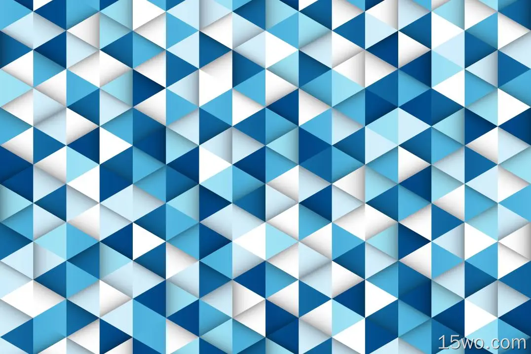 抽象 三角形 蓝色 素材 几何 高清壁纸