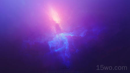 紫色空间波斯菊摘要4k壁纸 3840x2160