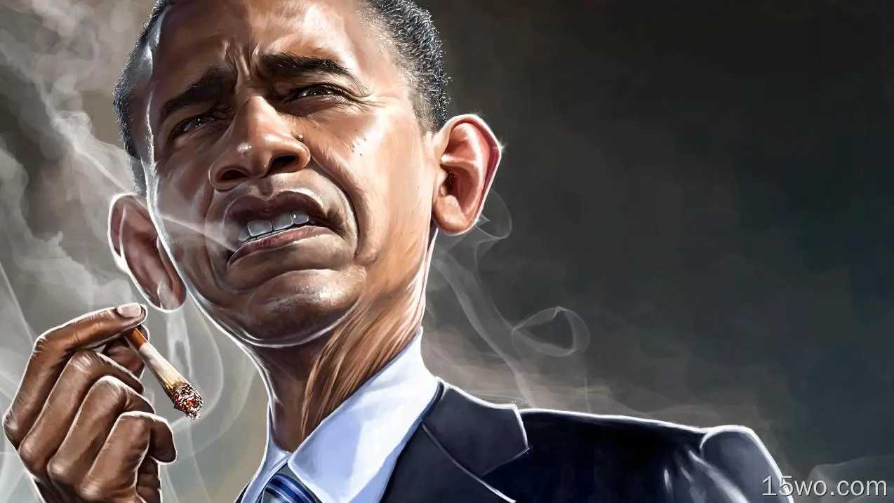 巴拉克奥巴马吸烟5k壁纸