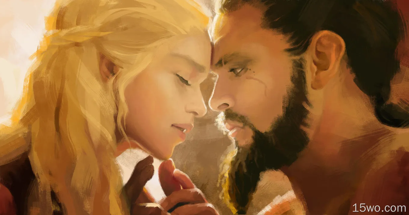Khal Drogo和丹妮莉丝爱壁纸