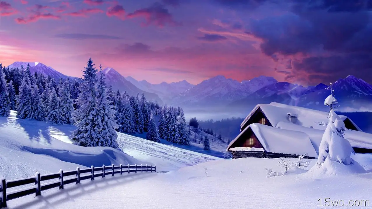 雪景 房屋