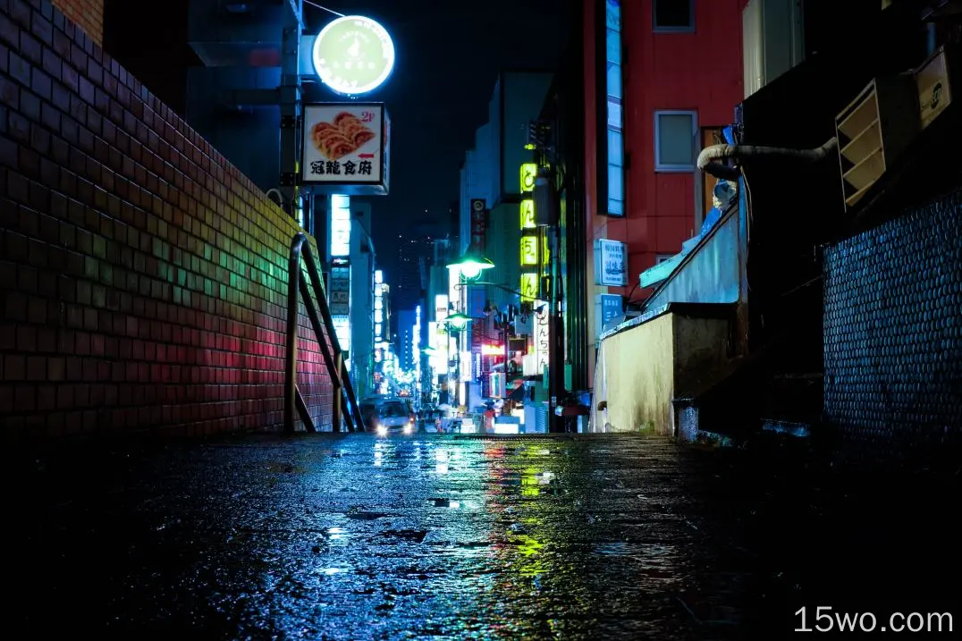 日本东京都市灯霓虹5k壁纸