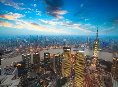 都市风景上海中国摩天大楼5k壁纸 5335x3557
