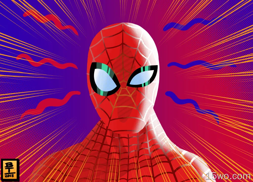 蜘蛛侠抽象艺术4k壁纸