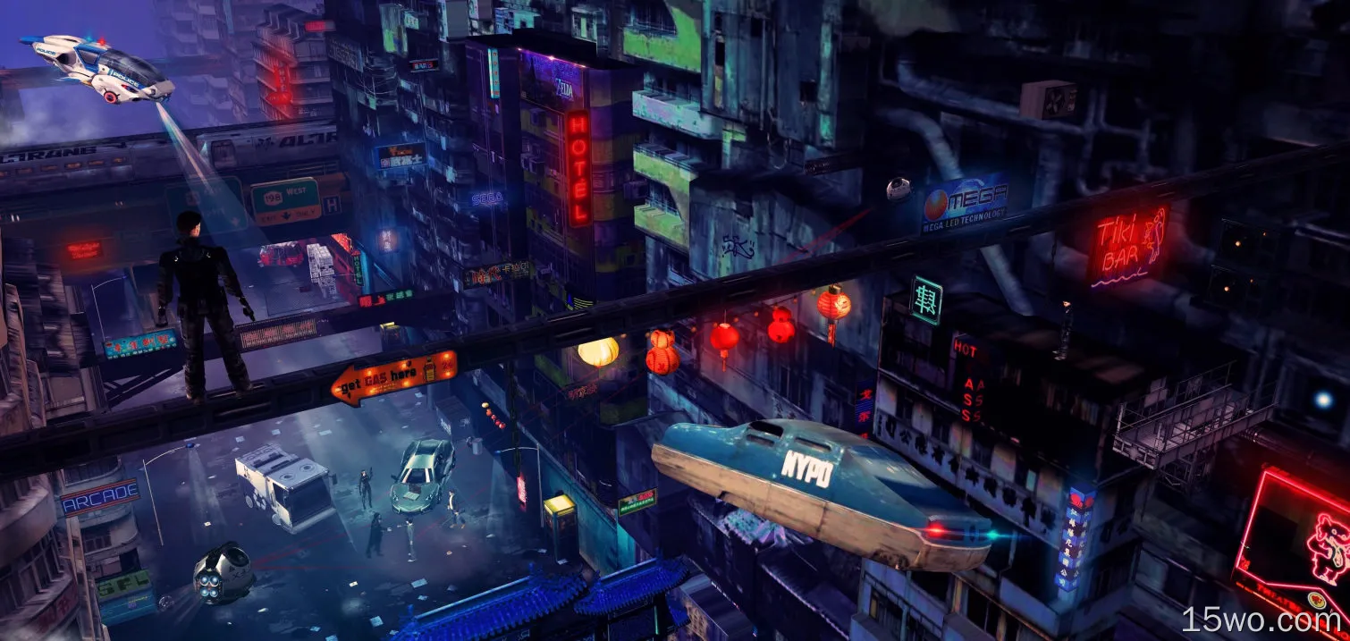 Balde Runner Cyber​​punk科幻未来4k壁纸