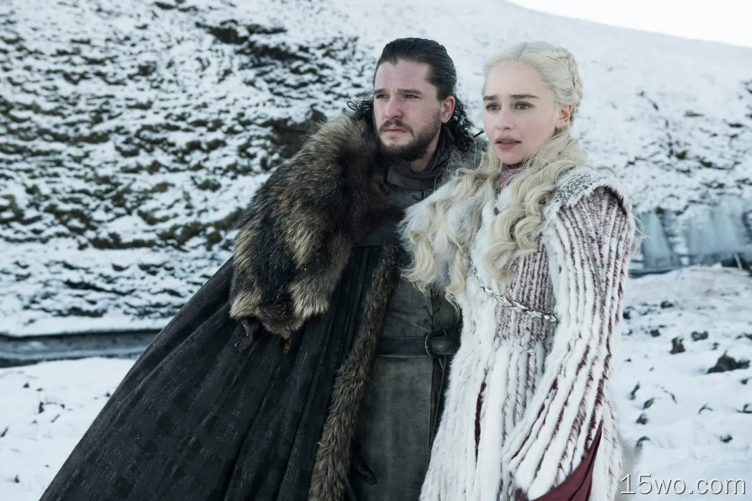 Jon Snow和Daenerys Targaryen权力的游戏第8季壁纸