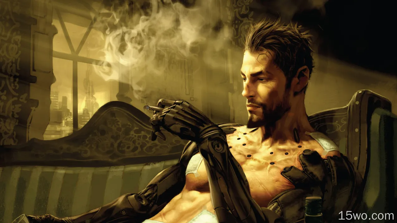 Deus Ex Manking分开吸烟和寒冷的5k壁纸