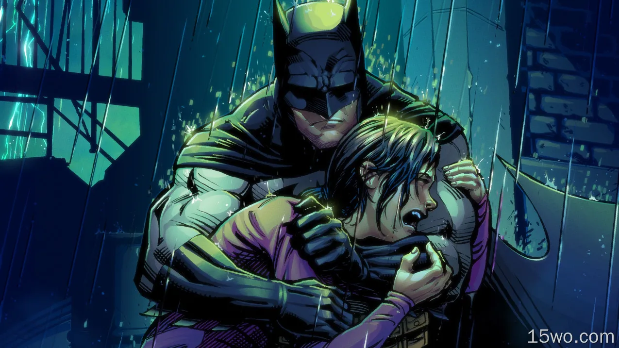 罗宾在蝙蝠侠武器壁纸哭