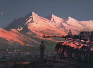 老虎坦克艺术壁纸 2800x1200