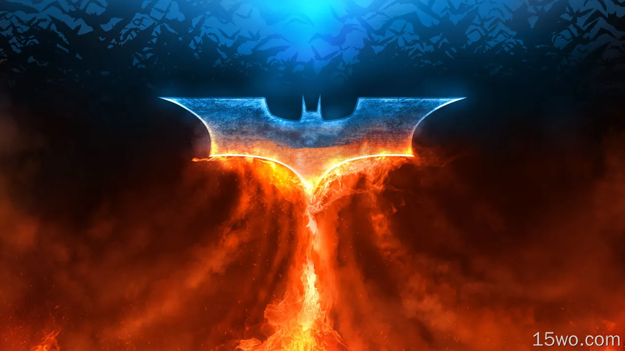 蝙蝠侠火上升标志壁纸