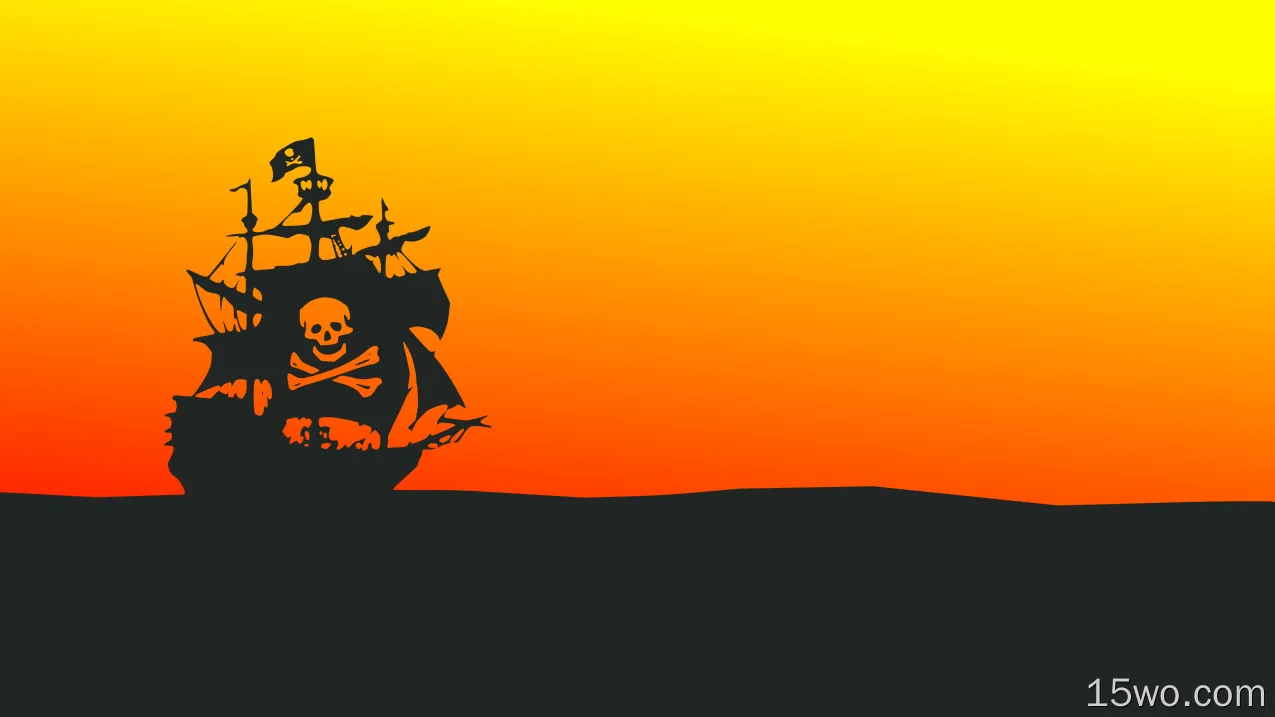 海盗船极简主义4k壁纸