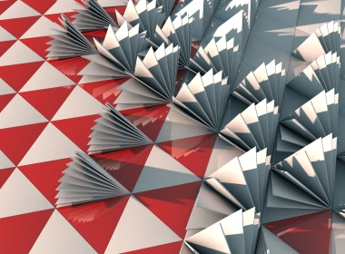 3d三角红色抽象红色壁纸 2560x1440