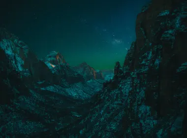 繁星之夜在锡安国家公园5k壁纸 6000x4000