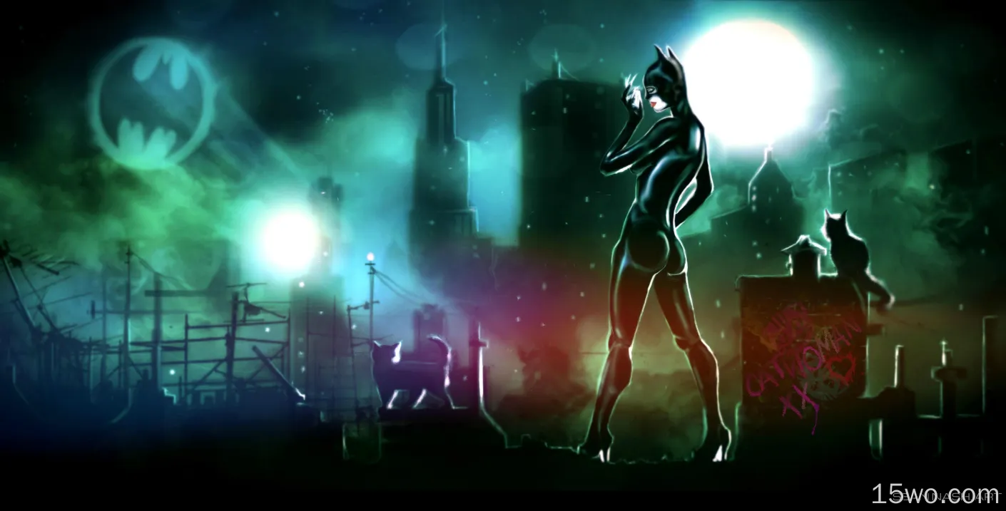 Catwoman Gotham城市壁纸