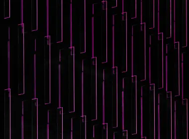 紫色霓虹门5k壁纸 5275x3517