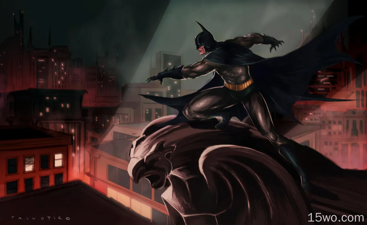 蝙蝠侠哥谭市艺术壁纸