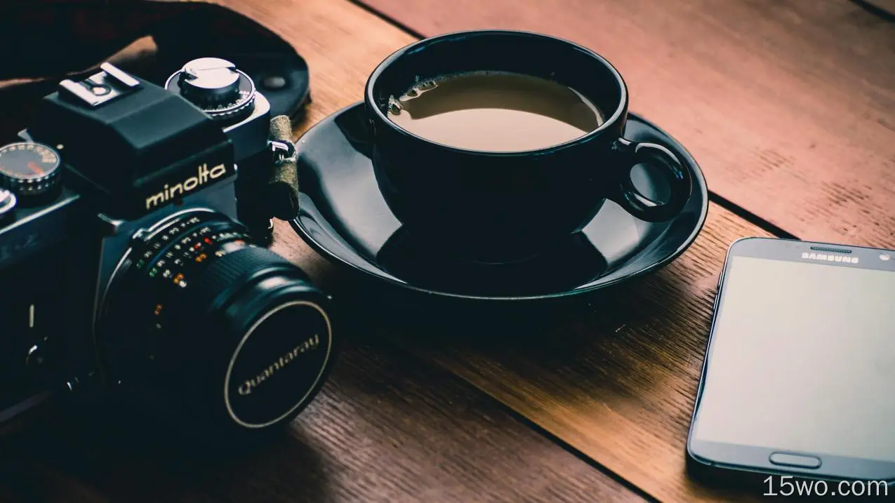 4K 小清新 静物写真 咖啡 相机