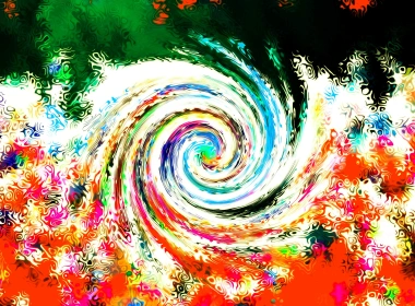彩色旋涡分形艺术壁纸 3840x2160
