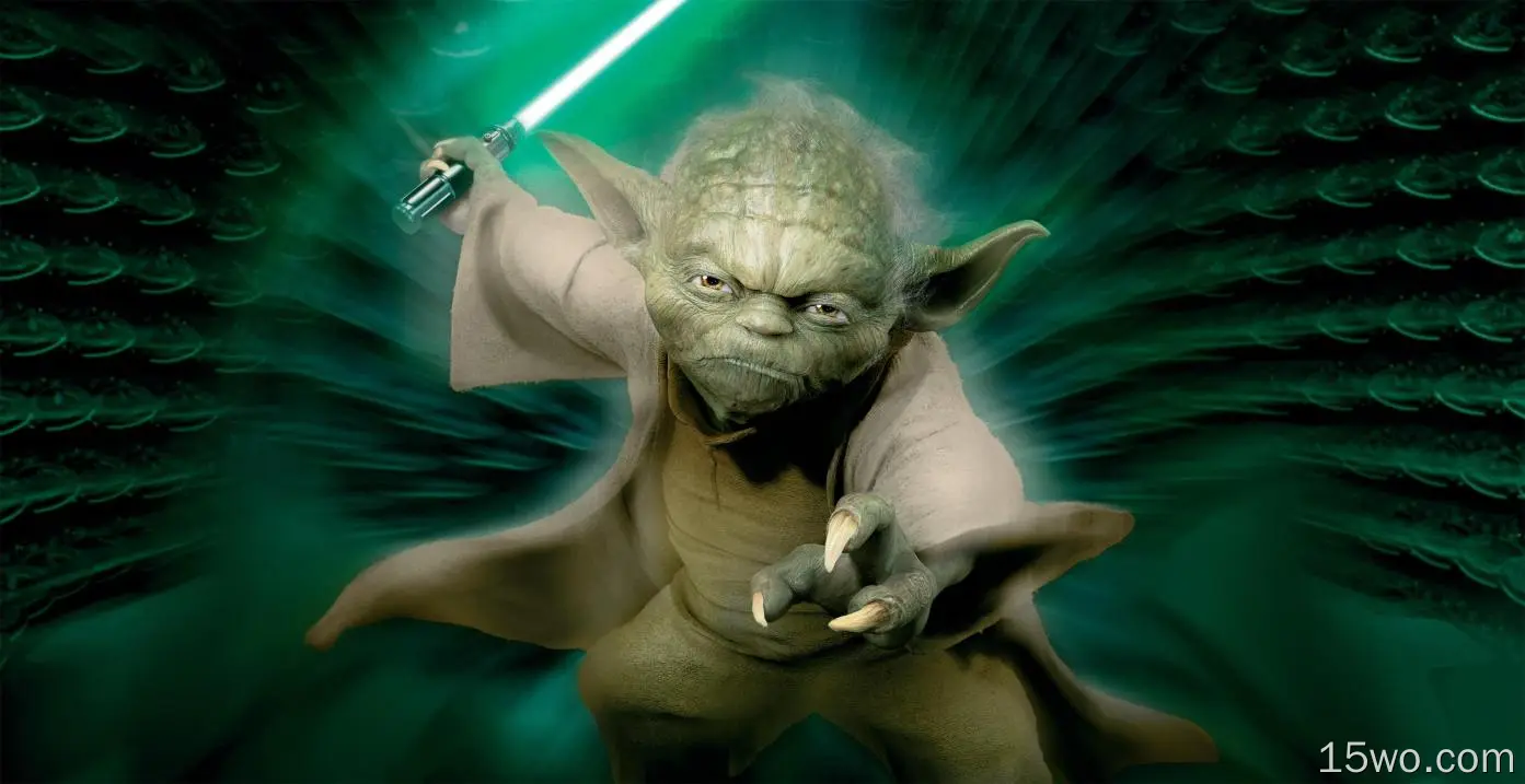科幻 星球大战 Yoda Jedi Lightsaber 高清壁纸