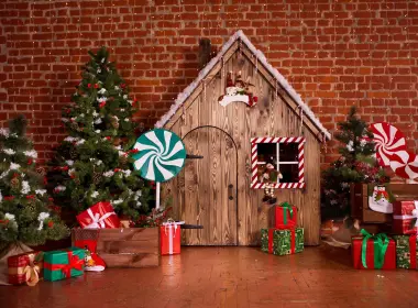 节日 圣诞节 Christmas Ornaments 木屋 礼物 高清壁纸 2560x1706