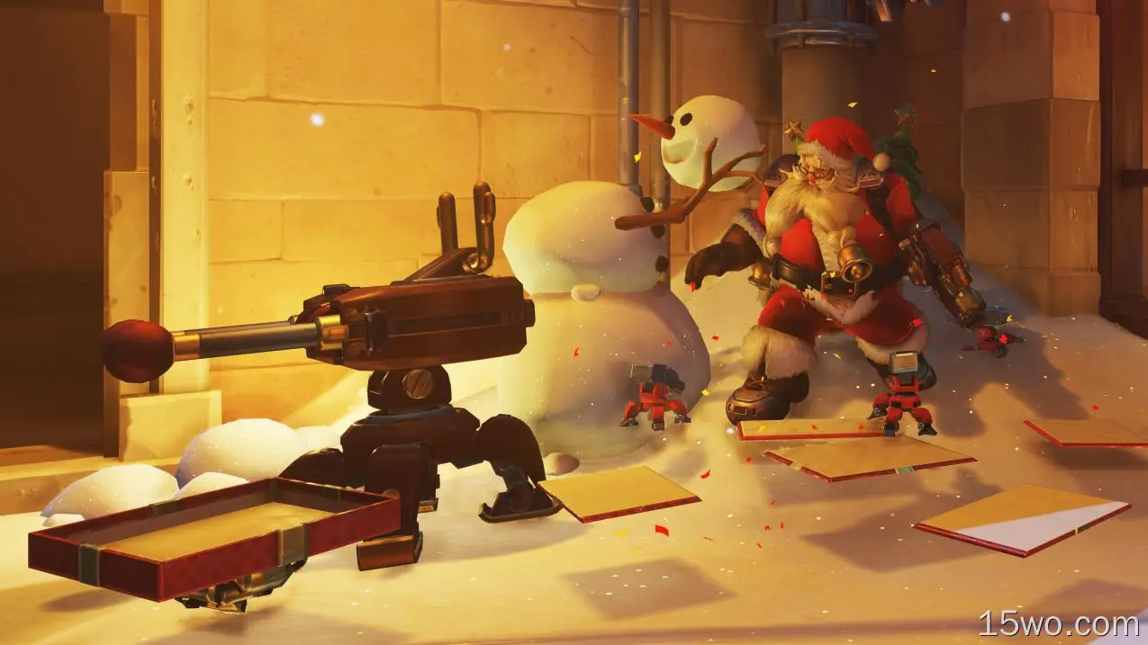 overwatch，2018年圣诞节，圣诞老人，雪人
