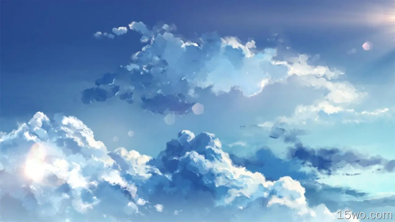 气氛,Azure,自然景观,积云,电蓝色的,壁纸,3840x2160