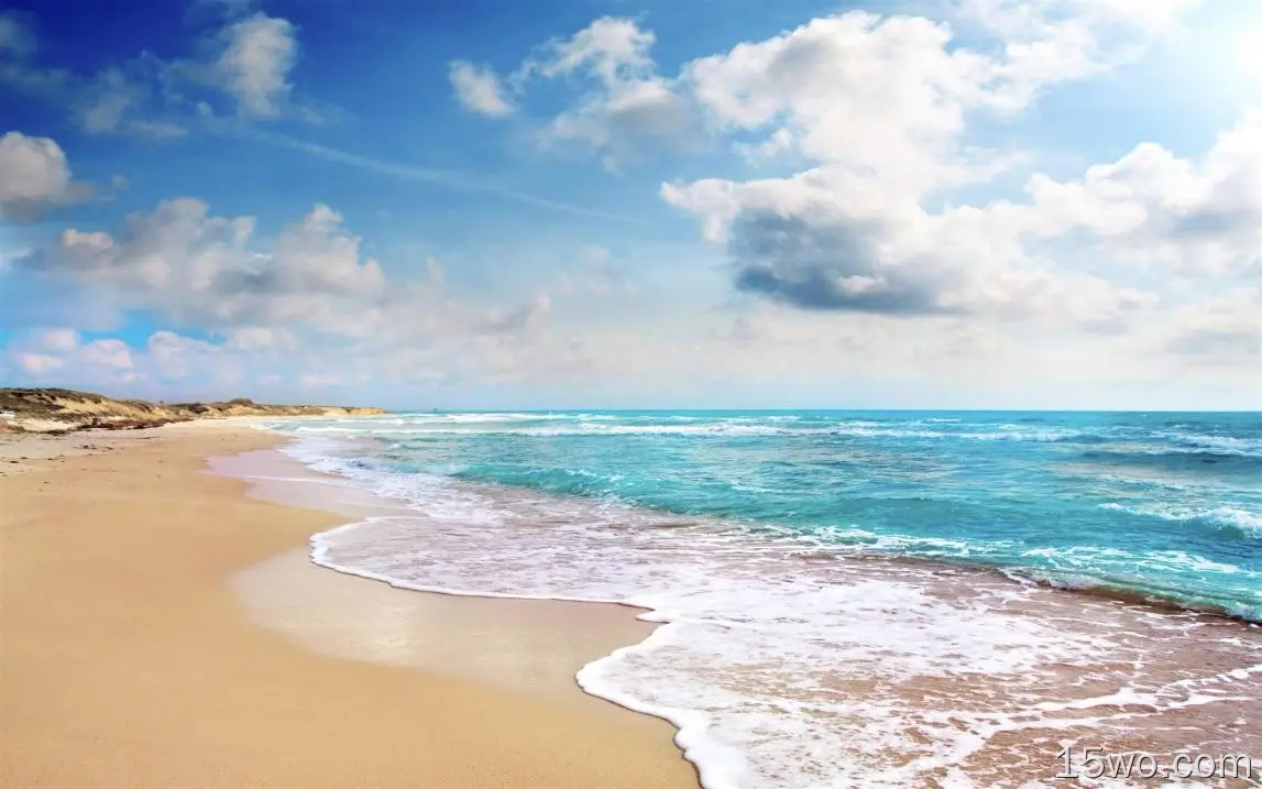 自然 海滩 Horizon 云 地球 海洋 Sea 高清壁纸