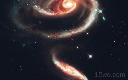 au90银河宇宙空间暗插图艺术红 3840x2400