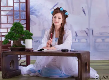 女性 张凯洁 模特 台湾 Hairpin Brush Bonsai Smile Hair-Dress Traditional Costume Chinese Taiwanese 亚洲 高清壁纸 4928x3280