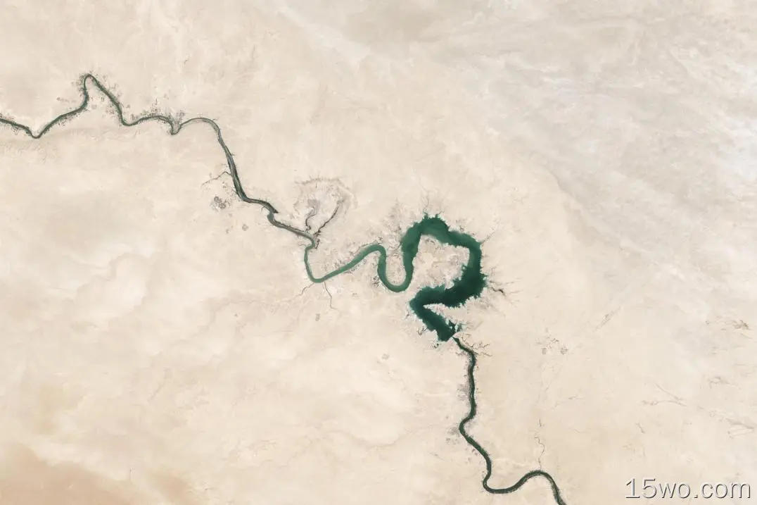 自然 太空俯瞰 Euphrates 高清壁纸