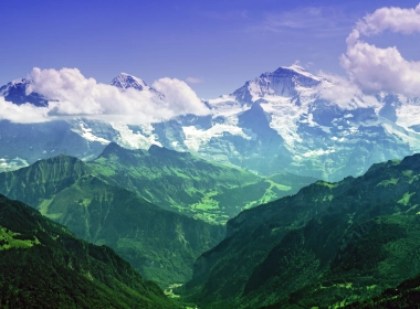 自然 山 瑞士 Bernese Alps Alps 云 高清壁纸 3840x2400