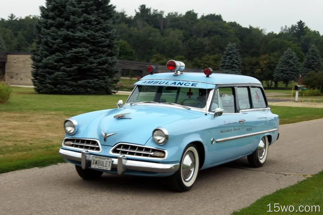 座驾 Ambulance Studebaker Conestoga Vintage Car Old Car Blue Car 汽车 高清壁纸