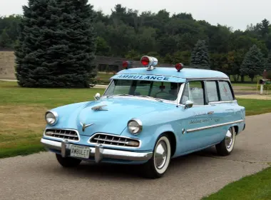 座驾 Ambulance Studebaker Conestoga Vintage Car Old Car Blue Car 汽车 高清壁纸 3464x2304
