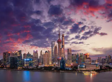 人造 上海 城市 中国 Cityscape 摩天大楼 高清壁纸 3840x2160