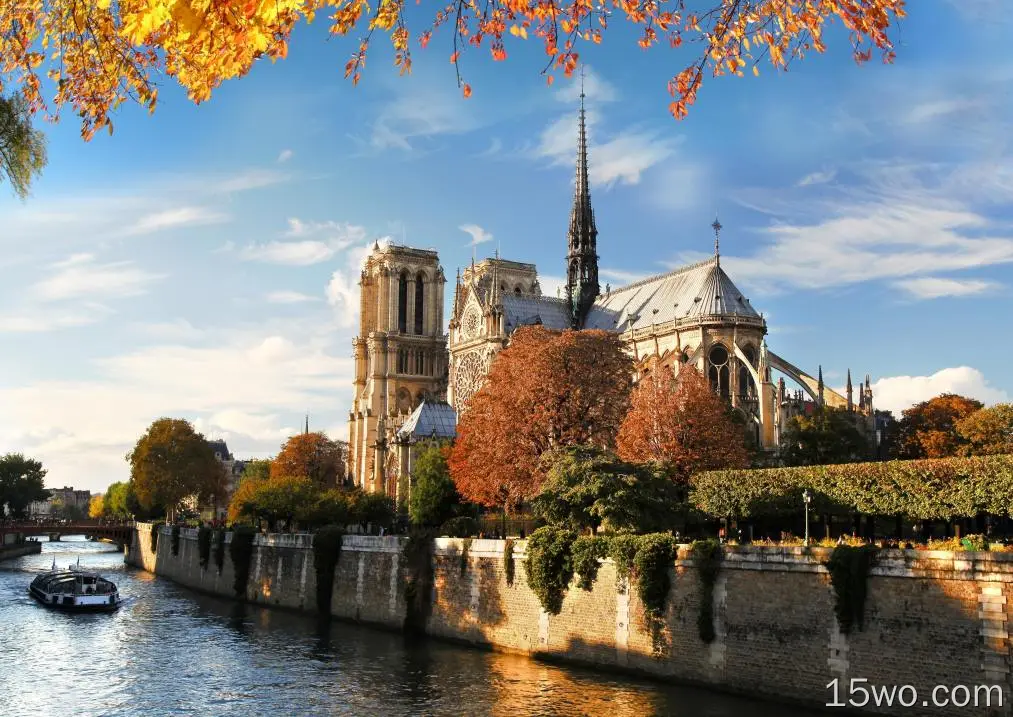 巴黎圣母院,塞纳河,旅游景点,里程碑,历史站,壁纸,4520x3200