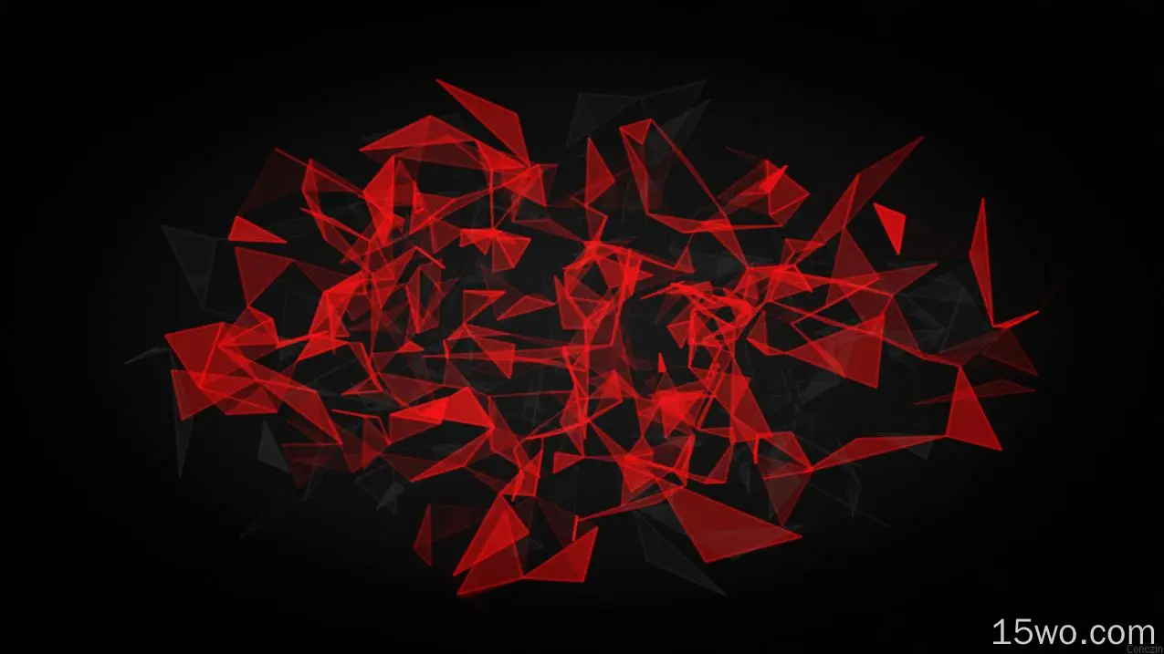 抽象 红色 黑色 Polygon 高清壁纸