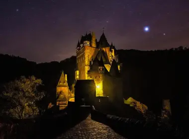 人造 爱尔茨城堡 城堡 德国 夜晚 建筑 高清壁纸 3840x2160