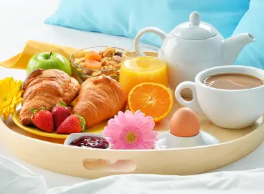 食物 早餐 静物 咖啡 羊角面包 果汁 Cup 蛋 苹果 Muesli 高清壁纸 6016x3764