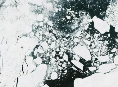 as94冰岛地球景观雪白空间艺术插画 3840x2400