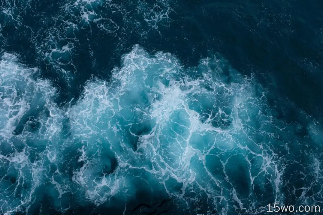 waves, ocean, aerial view, water