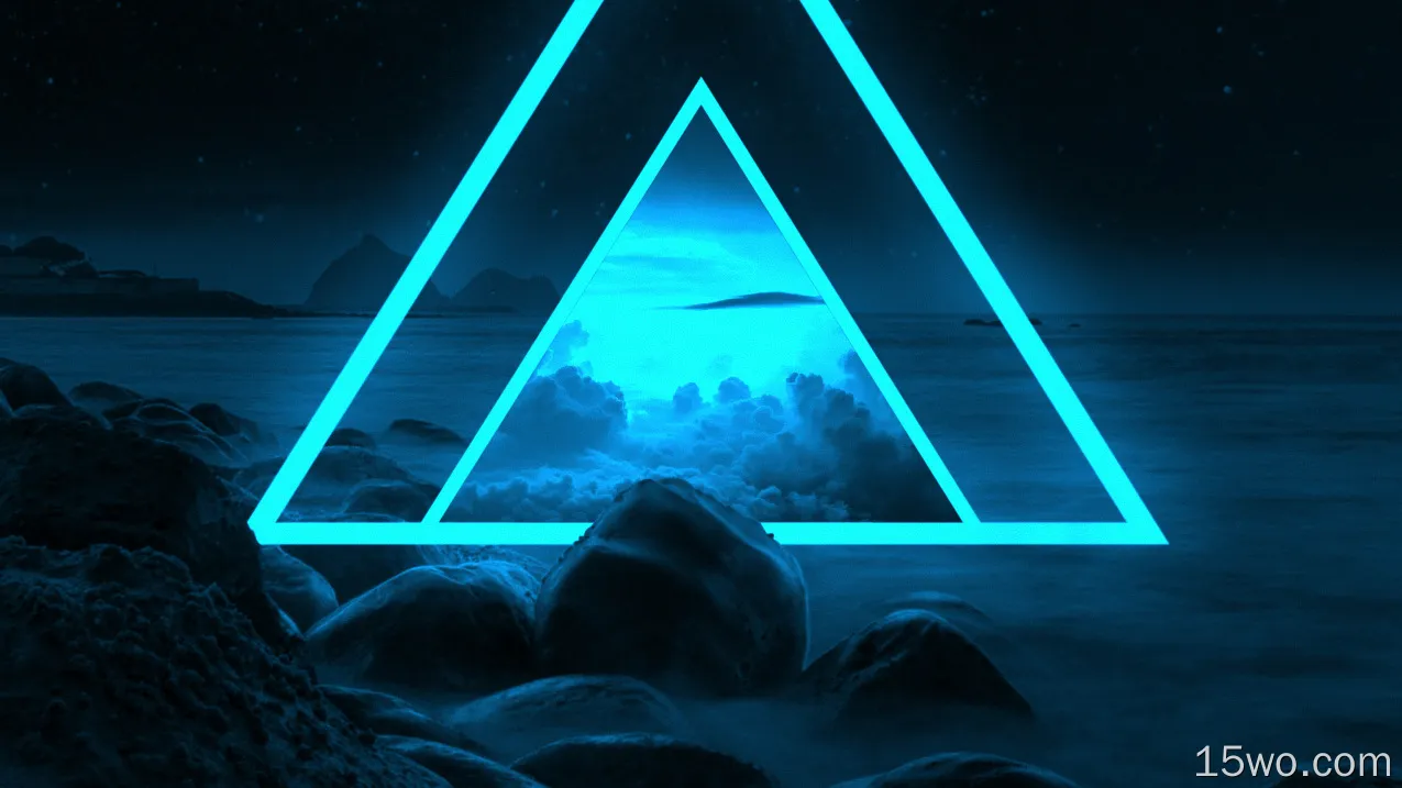 Ios,性质,Azure,三角形,金字塔,壁纸,3840x2160