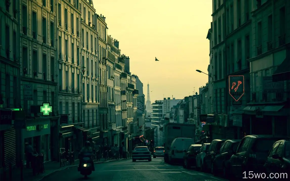人造 巴黎 城市 法国 高清壁纸