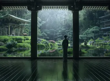 虚幻引擎5，建筑，日本花园，渲染，cgi 3840x2160