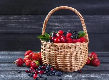 食物 浆果 水果 Basket 草莓 蓝莓 树莓 高清壁纸 5490x3629